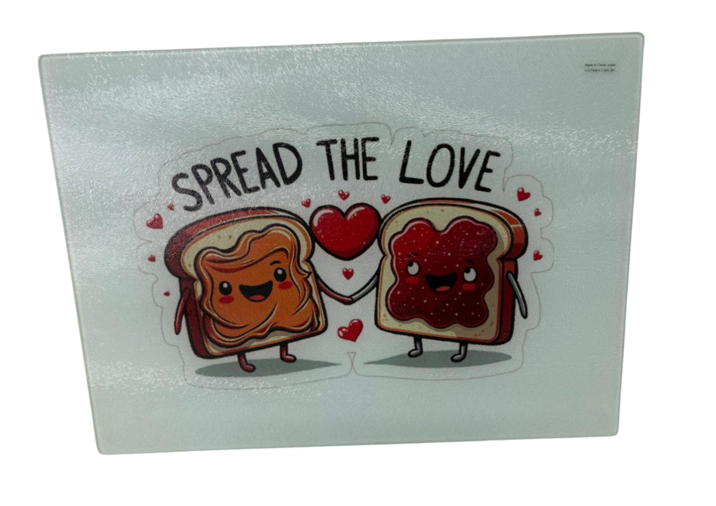 Kitchen Keepsake Customizable Sublimated Glass Cutting Board.